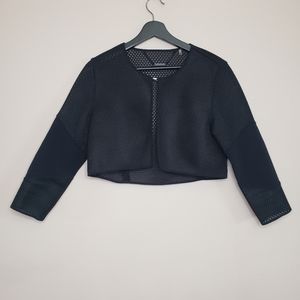 Elie tahari cropped mesh cardigan black S
